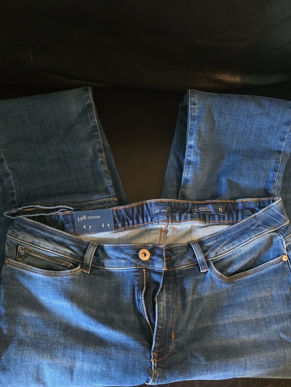 J. Jill Denim Straight-Leg Jeans in Medium Blue